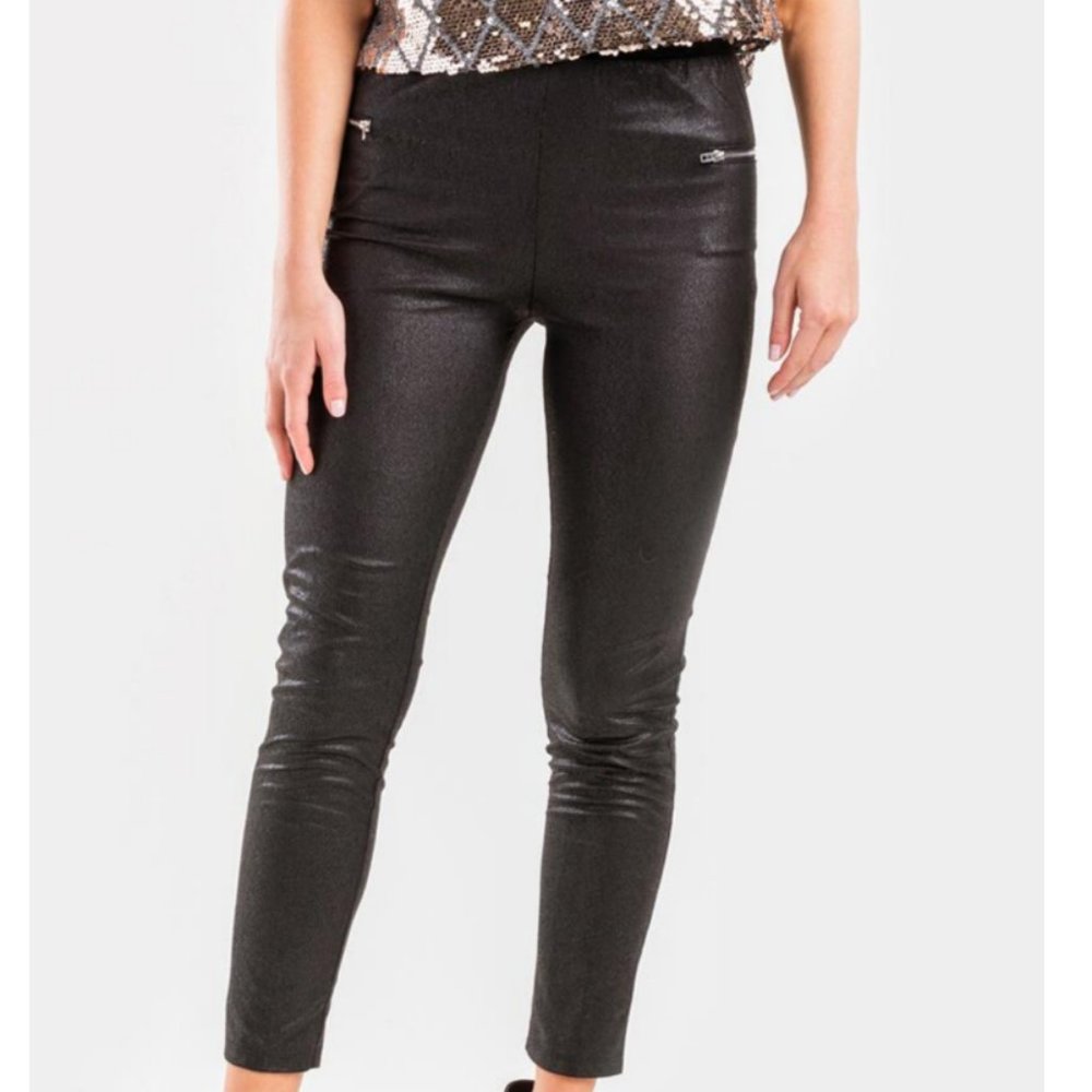 Blue Rain Faux leather leggings